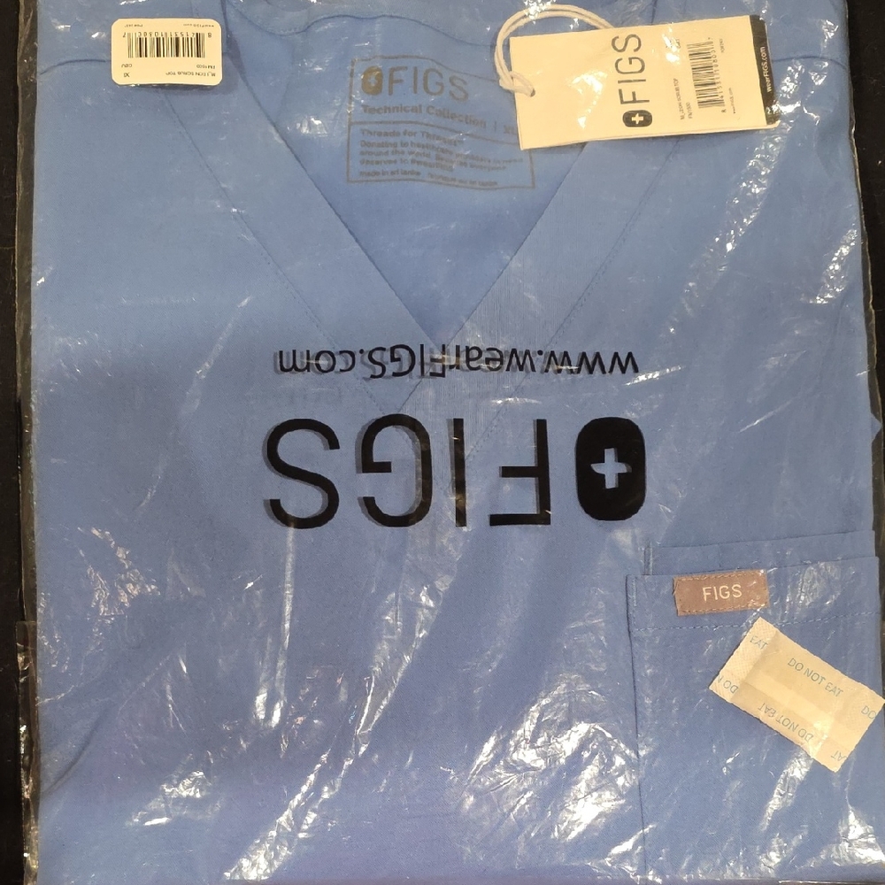 Figs Ceil Blue Men's V-Neck Shirt
